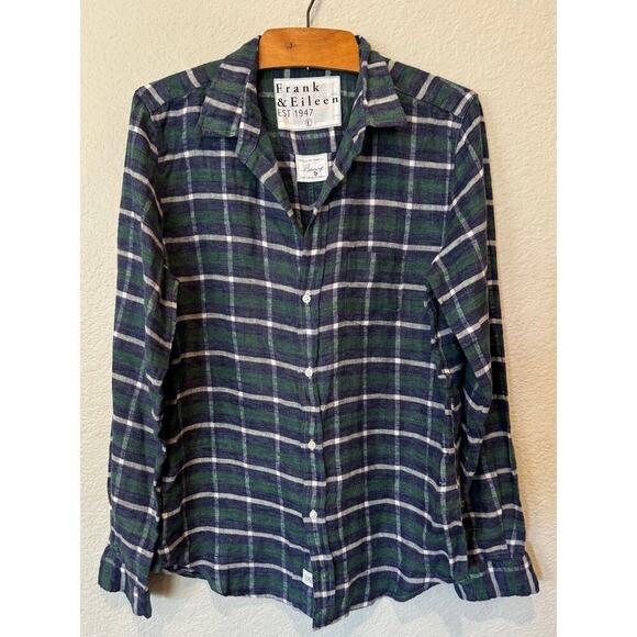 Frank & Eileen Barry Check Tailored Fit Cotton Button-Up Shirt Size Large - Picture 9 of 9